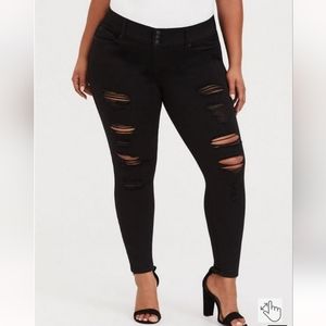 Torrid Black Distressed Jeans